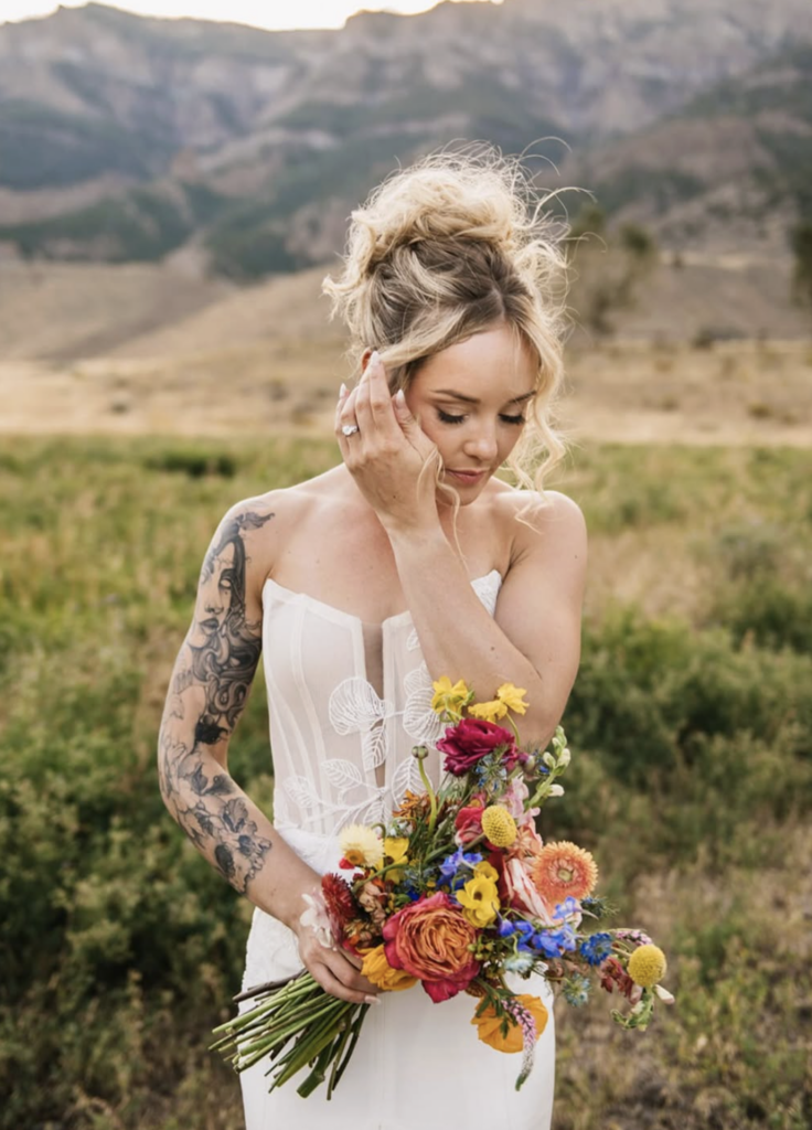 Tanya provided the best Jackson Hole spray tan to this beautiful bride