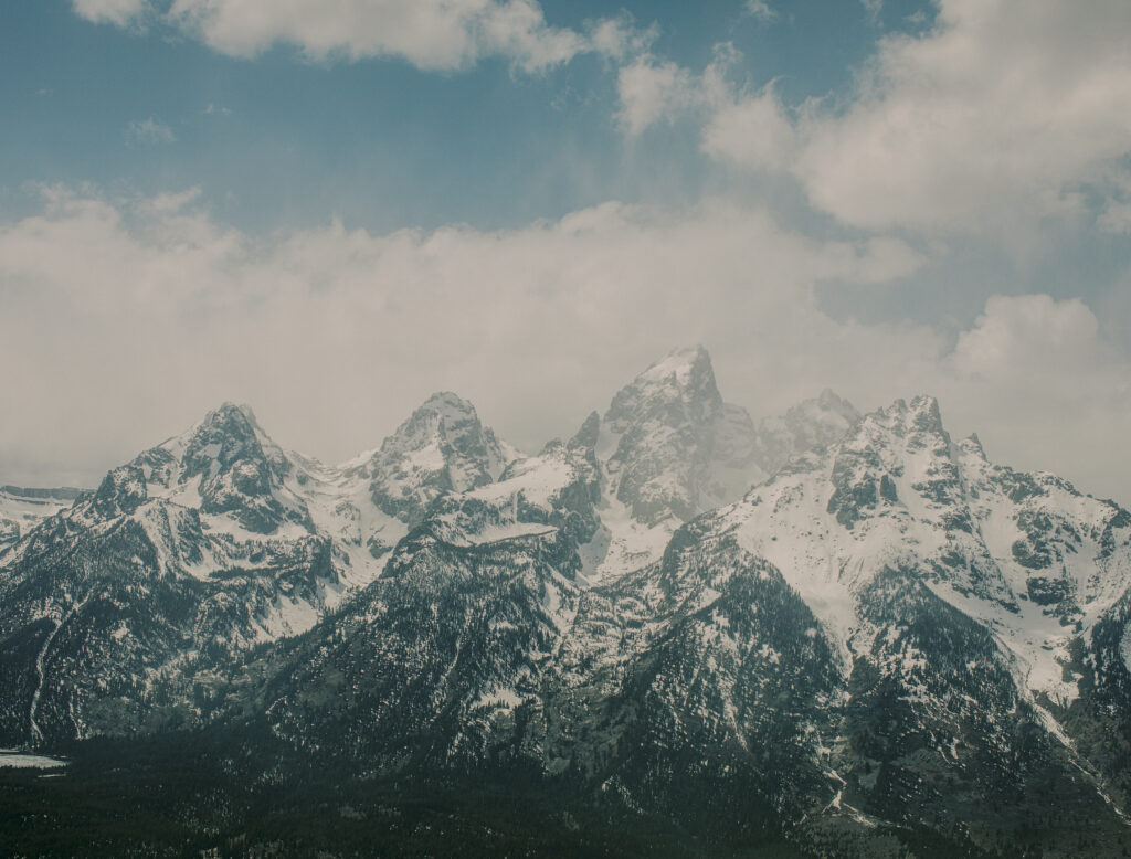 Snow on Grand Tetons